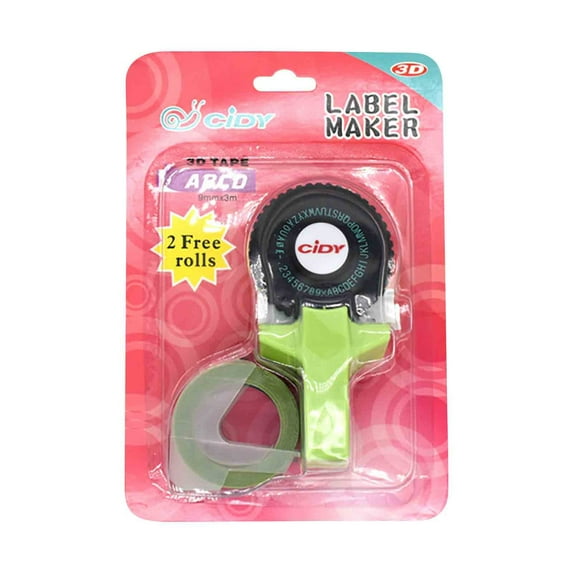 UttpKLBx Home Must Haves Mini Manual Label Machine C101 Embossing Machine Engraving Machine Hand Tent Decorative Tape Paper Holiday Decorations (Green)