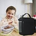 thumbnail image 1 of UttpKLBx Lunch Box Kids Leak Proof Bento Box for Kids Kids Lunch Box Container Bento Box With Lunch Bag, for Dining Out, Work (Black), 1 of 5