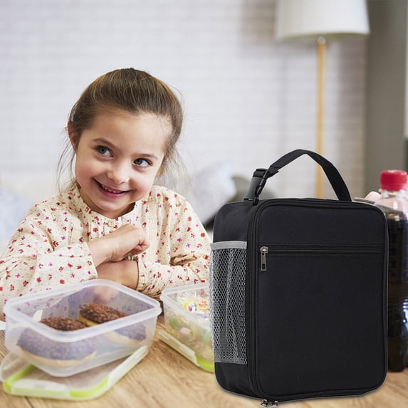 UttpKLBx Lunch Box Kids Leak Proof Bento Box for Kids Kids Lunch Box Container Bento Box With Lunch Bag, for Dining Out, Work (Black)