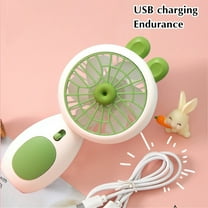 UttpKLBx Mini Cool Air Fan for Bedroom Desk Rechargeable Fan Personal Fan Handheld Personal Fan Rechargeable, for Women Men Kids (Green)