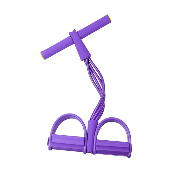 UttpKLBx Office Must Haves 21 Fitness Resistance Bands-4 Tube Pedal Ankle Puller, Sit Up Leg Stretch Rope Exercise Bands With Handles,Stretching Workout Fitness Bands for Students and Office (Purple)