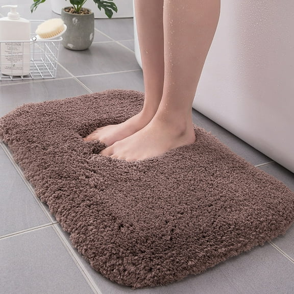 UttpKLBx Plush Bath Mat Set Microfiber Bathroom Rugs Kids Bath Mats for Bathroom Floor Memory Foam Bath Mat Rug, for Bathroom, Tub, Shower (Brown)