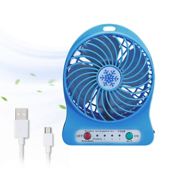 UttpKLBx Portable Ac Units for Rooms Rechargeable Fan USB Rechargeable Fan Air Cooler Fan for Room, for Stylish Kids Girls Women (Blue)