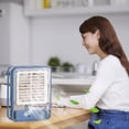 thumbnail image 1 of UttpKLBx Portable Fan Conditioner Portable Table Air Circulator Fan Usb Multi-function Cooling Fan Portable Personal Air Conditioner, for Men Women Travel (Blue), 1 of 7
