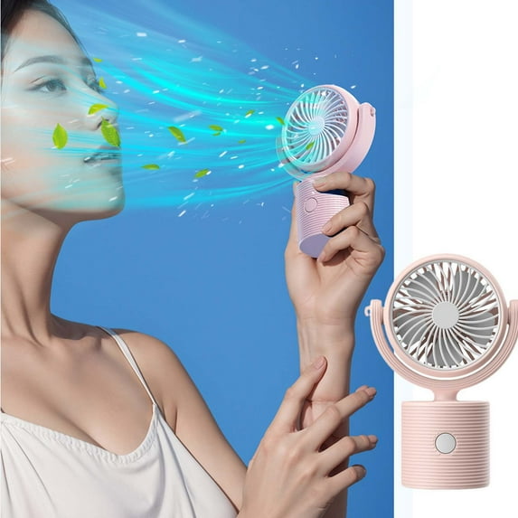 UttpKLBx Portable Office Air Conditioner Standing Fans for Indoors Portable Ac Unit Outdoor Fan Portable, Quiet Personal Small Fan for Home (Pink)