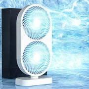 UttpKLBx Portable Window Air Conditioner Quiet Personal Fan Personal Fan Handheld Large Battery Operated Fan, for Sport, Work Outdoor (White)