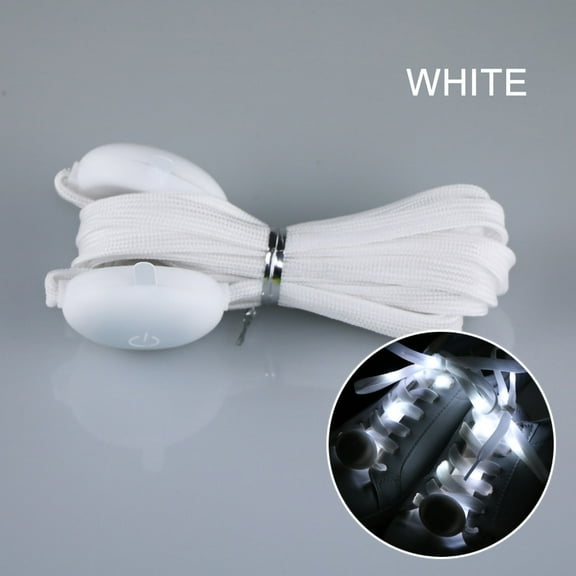 UttpKLBx School Must Haves LED Luminous Shoelaces Imitation Nylon Fluorescent Shoelaces Classroom Supplies (White)