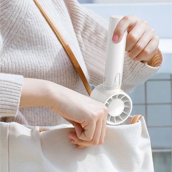 UttpKLBx Silent Fan Room Air Conditioner 3 Speeds Personal Air Conditioner Battery Operated Fan Large, for Men Women Travel (White)