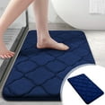 thumbnail image 1 of UttpKLBx Super Absorbent Non Slip Bath Mats Thin Bath Mats for Bathroom Mat Super Absorbent Bath Mat Memory Foam Bath Mat Rug, Shower Mat for Outside Shower (Navy), 1 of 7