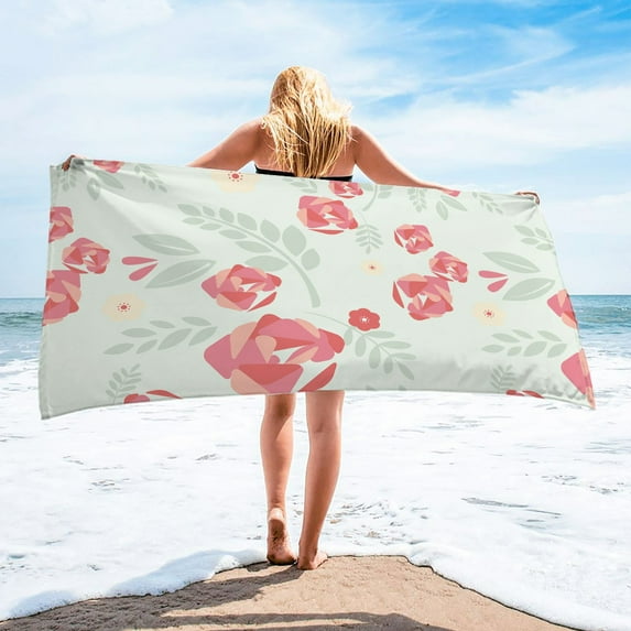 UttpKLBx Swimming Pool Clearance Microfiber Beach Towel Super Lightweight Colorful Bath Towel Sandproof Beach Blanket Multi-Purpose Towel for Travel Swimming Pool 30x60 Inch Pool Party Supplies (C)