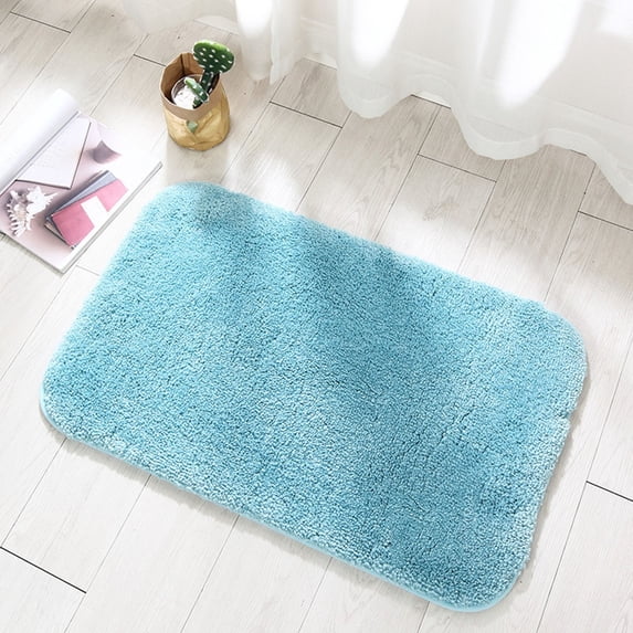 UttpKLBx Thick Memory Foam Bath Rugs Bathroom Rugs for Bathroom Floor Plush Bathroom Rugs Decorative for Bathroom, for Bathroom Shower (Blue)