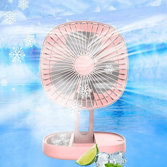 UttpKLBx USB Tower Fan Battery Operated Personal Fan Handheld High Power Fan Usb Fans Portable Rechargeable, for Dorm Office Desktop (Pink)