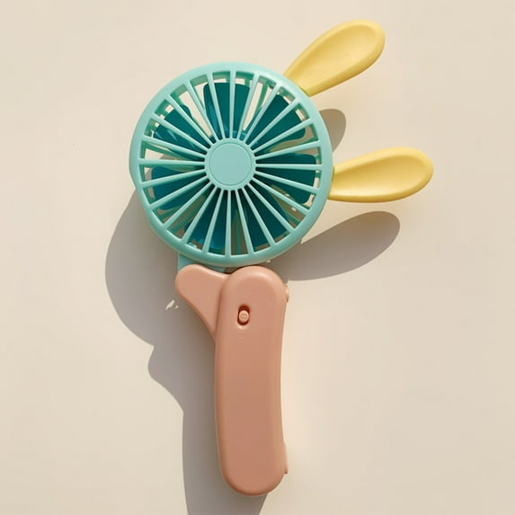 UttpKLBx USB Tower Fan Battery Operated Portable Fan Personal Fan Handheld Mini Air Conditioning Fan, for Dorm Office Desktop (Green)