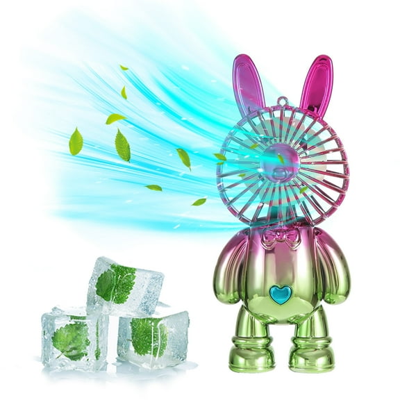 UttpKLBx USB Tower Fan USB Rechargeable Fan Tower Fan Collapsible Portable Fan, for Indoor or Outdoor (Pink)