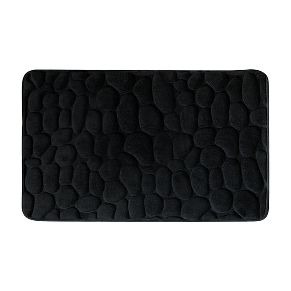 UttpKLBx Washable Bath Rugs for Bathroom Quick Dry Shower Mats Anti Slip Bathroom Rugs Cute Bathroom Mat, Modernized Bath Mat (Black)