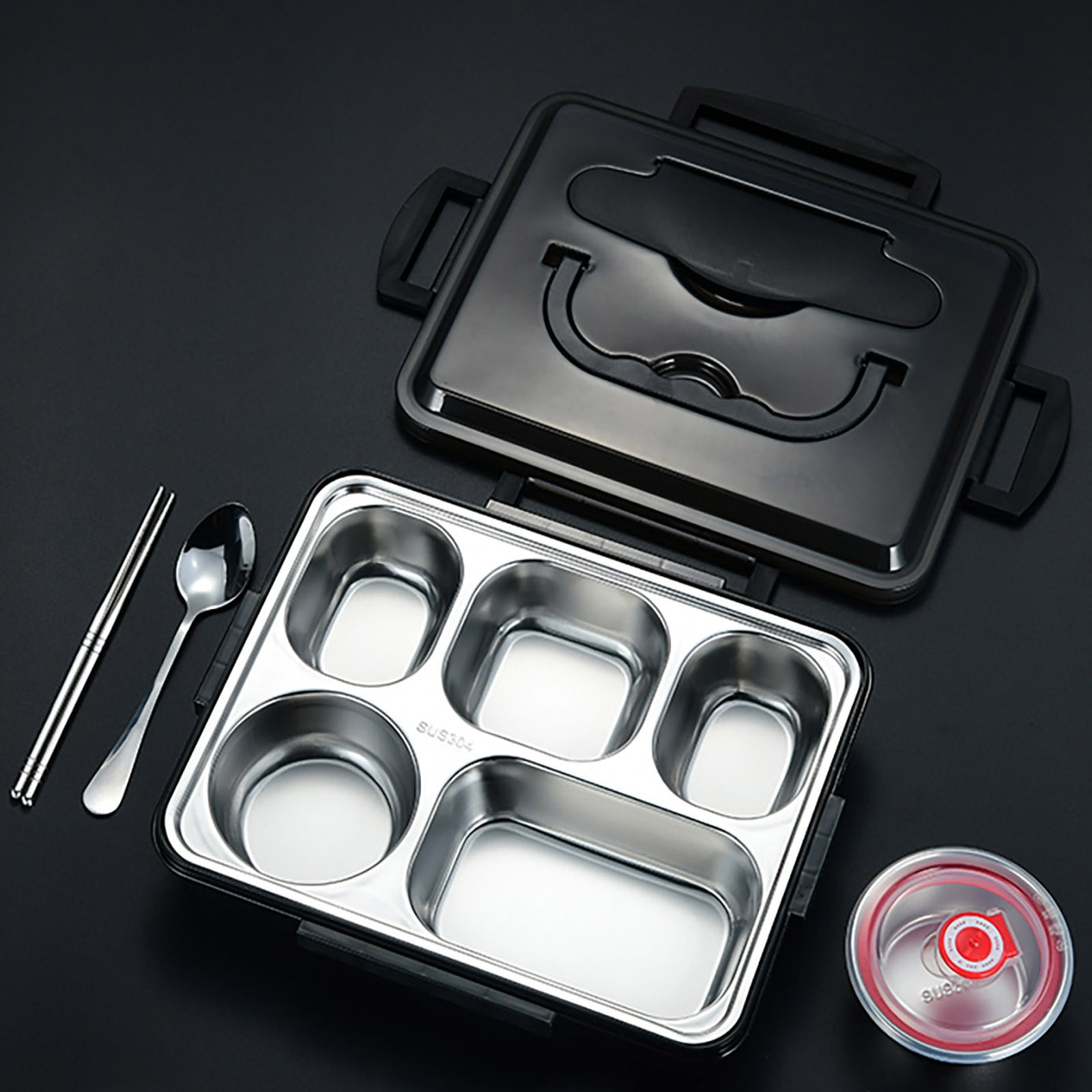 50 Pcs 4-Compartment Bento Boxes - Clear Reusable Snack Containers, Leakproof, Microwave Safe