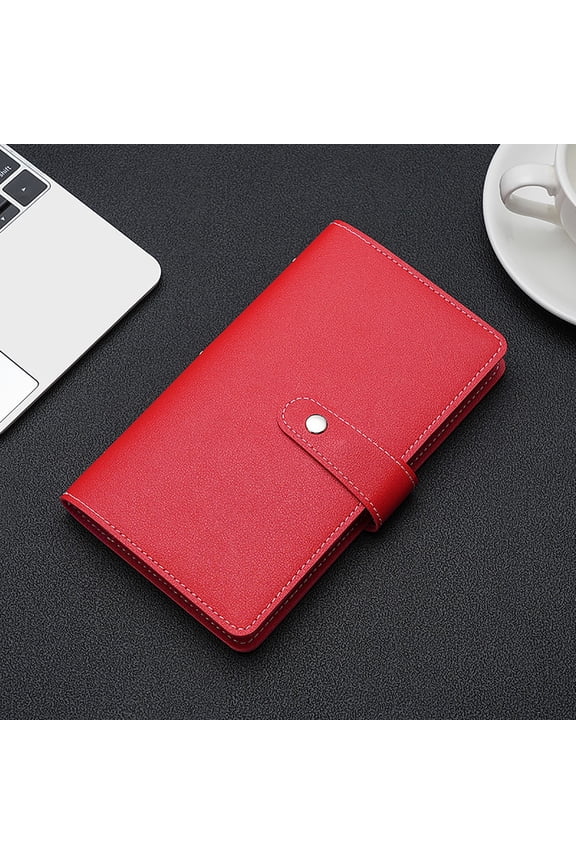 Womens Office Supplies Card Bag Large Capacity Multi-card Slot Men's Long Card Bag Storage Bank Card Womens Office Decor (Red)