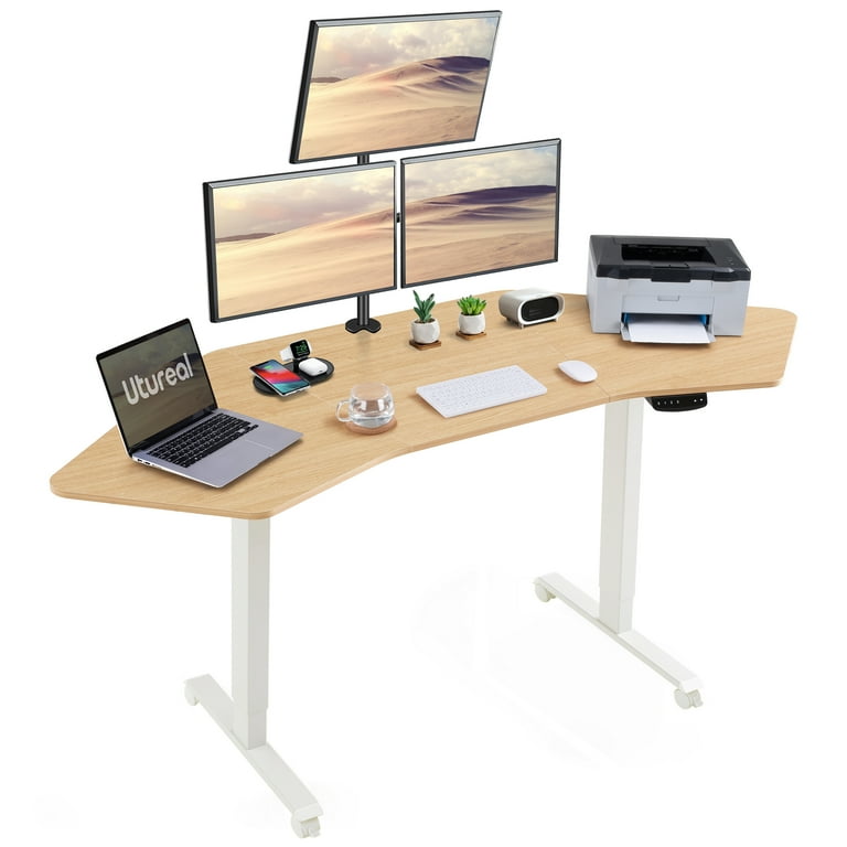Height adjustable sale corner standing desk