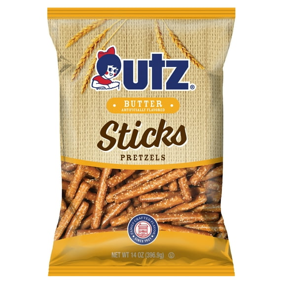 Utz Butter Pretzel Sticks, Crunchy Baked Snack, 14 oz, 12 Count