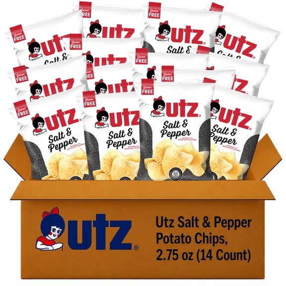 Utz Salt & Pepper Potato Chips, 2.75 oz (14 Count)