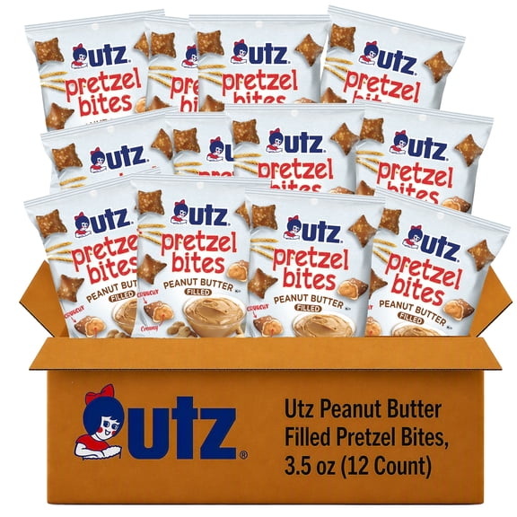 Utz Peanut Butter Filled Pretzel Bites, 3.5 oz (12 Count)