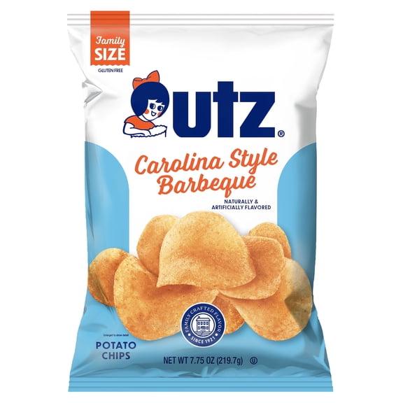 Utz Carolina Style Barbeque Potato Chips, 7.75 oz. - Pack of 14