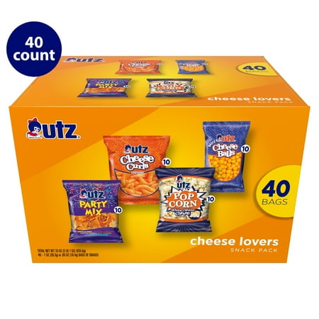 Utz Cheese Lovers Snack Box, Variety Pack, 1 oz, 40 Count