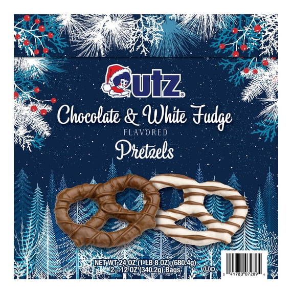 Utz Chocolate & White Fudge Flavored Pretzels 24 Oz,, ()