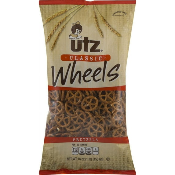 Utz Classic Wheels Pretzels 16 oz. Bag (3 Bags) 1 Pound (Pack of 3)