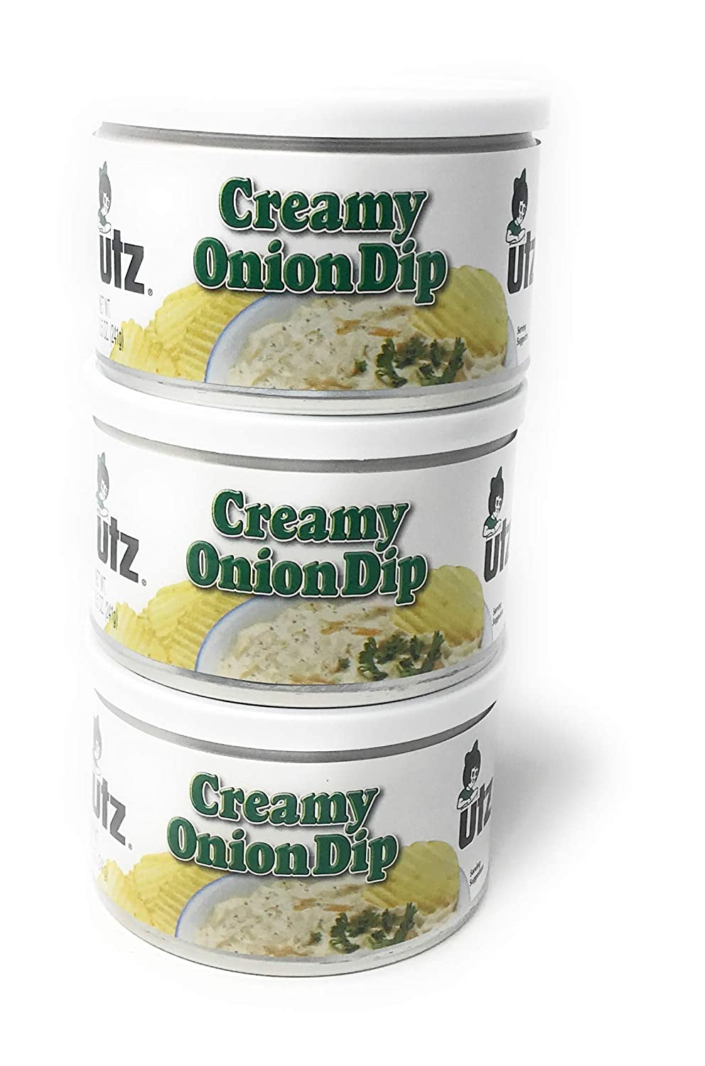 Utz Creamy Onion Dip 8.5 oz. Can (3 Cans)
