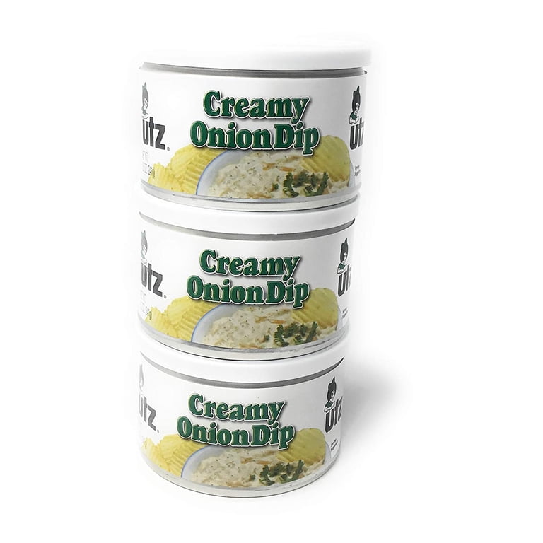 Utz, Creamy Onion Dip, 8.5 oz, Pack of 3 cans, Freshness