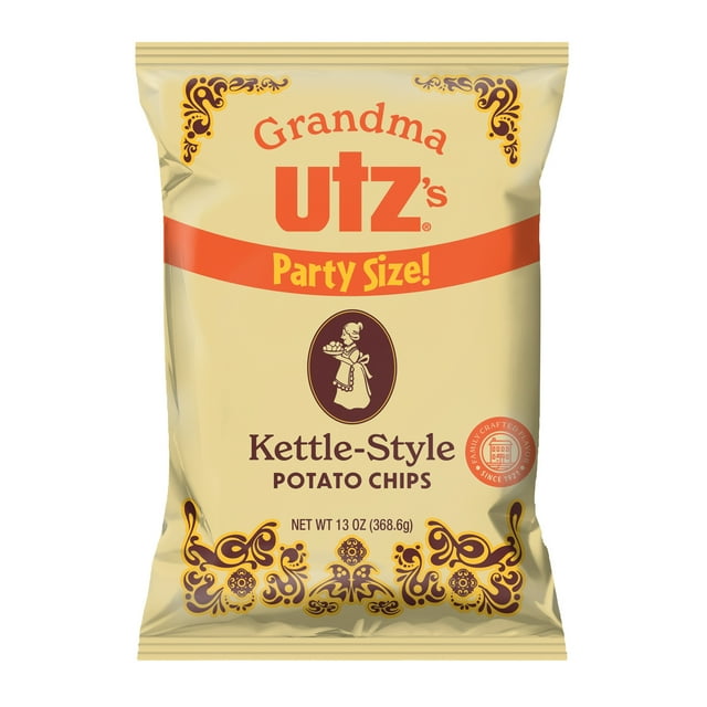 Utz Grandma Utz's KettleStyle Potato Chips, GlutenFree, Party Size