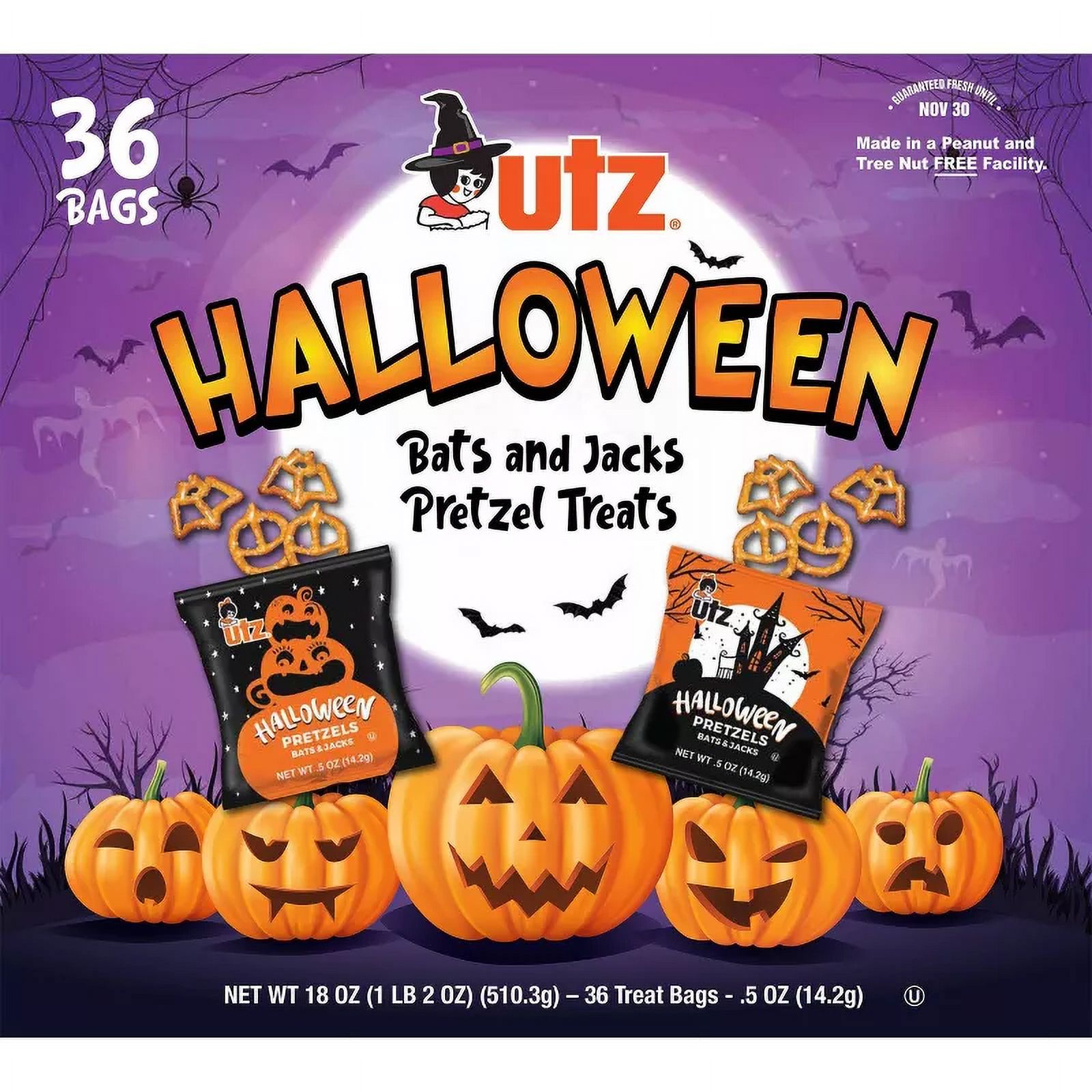Utz Halloween Pretzel Treats - 18oz/36ct - Walmart.com