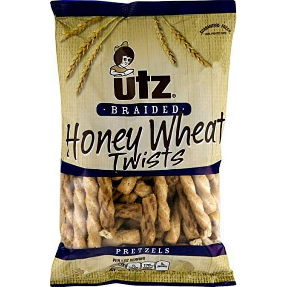 Utz Honey Wheat Braided Twist Pretzels 14 oz. Bag (4 Bags)