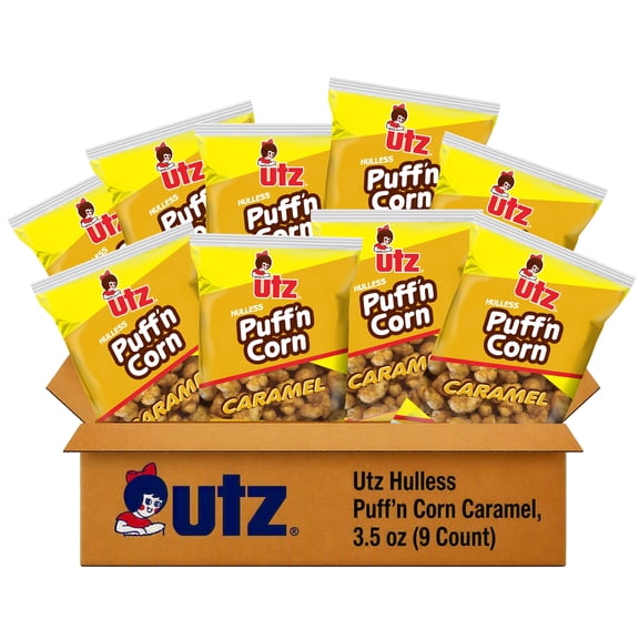 Utz Hulless Puff'n Corn Caramel, 3.5 oz (9 Count)