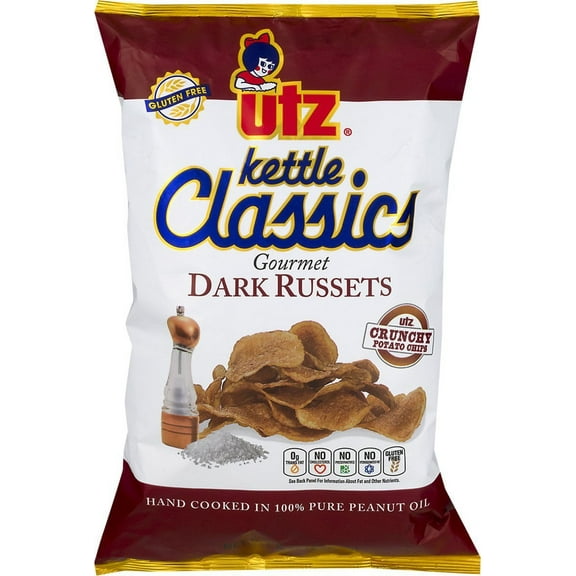 Utz Kettle Classics Gourmet Dark Russets Potato Chips 8 oz. Bag (3 Bags)