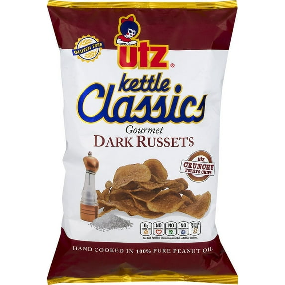 Utz Kettle Classics Gourmet Dark Russets Potato Chips 8 oz. Bag (3 Bags)