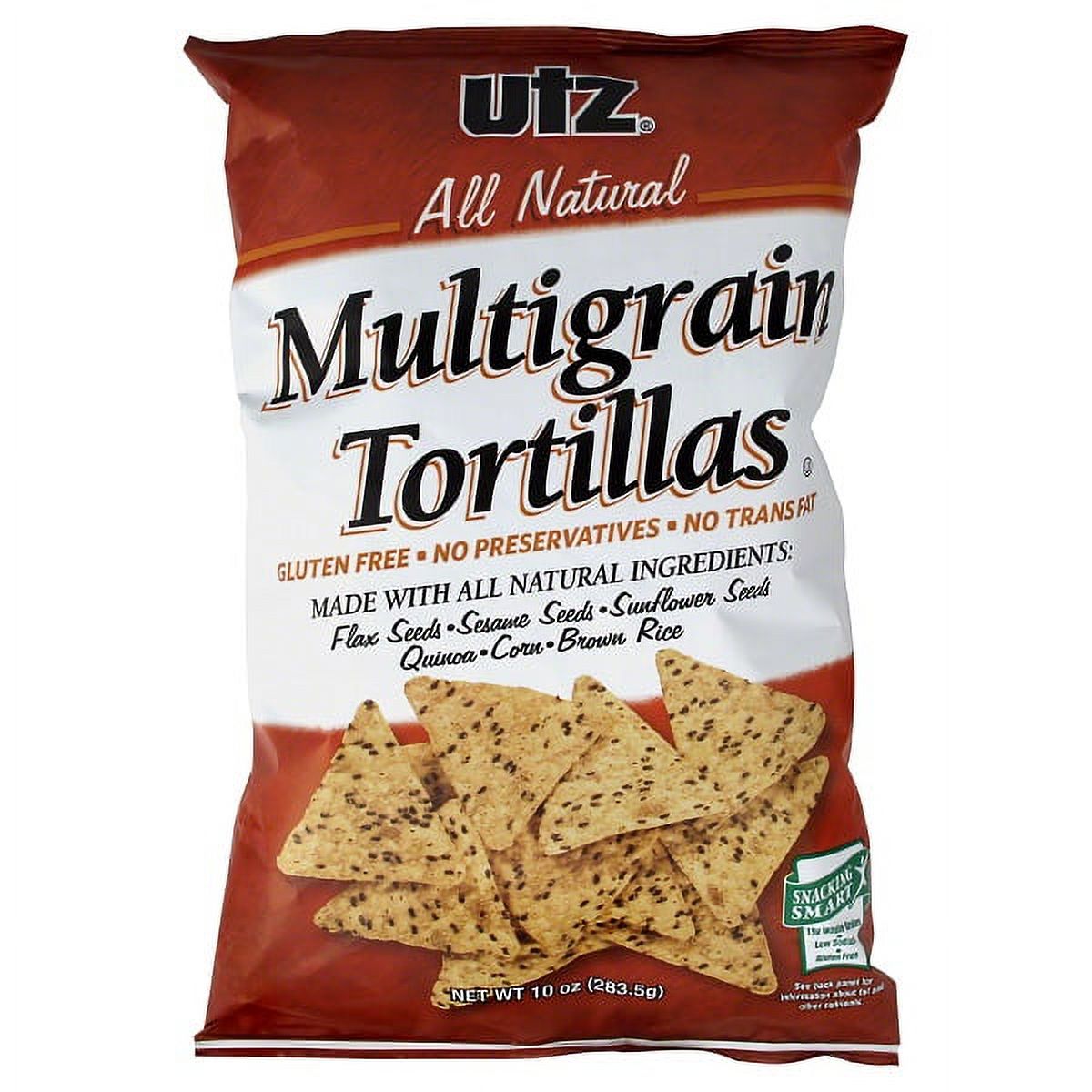 Utz Multigrain Tortilla Chips 10 Oz Bags Pack of 4