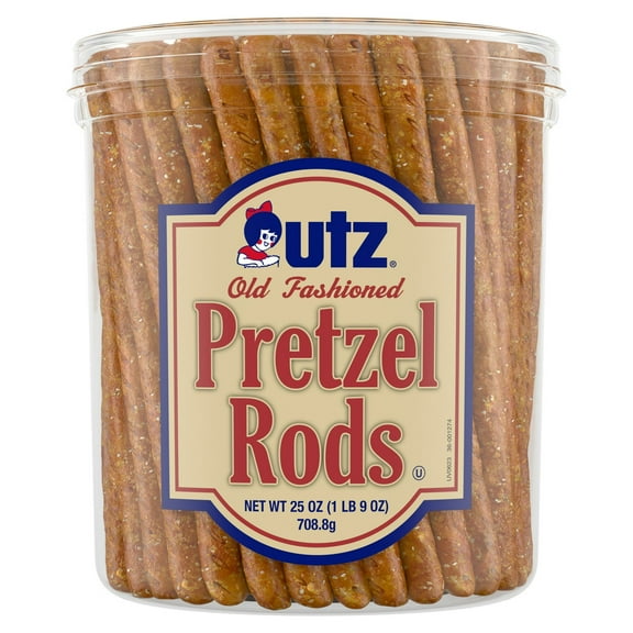 Utz Old Fashioned Pretzel Rods, 25 oz Barrel