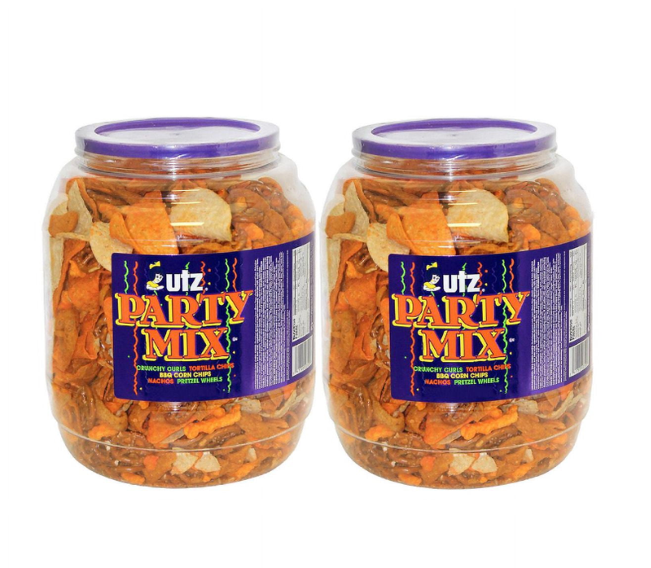Utz Party Mix Barrels Pack of 2, 43 oz Each