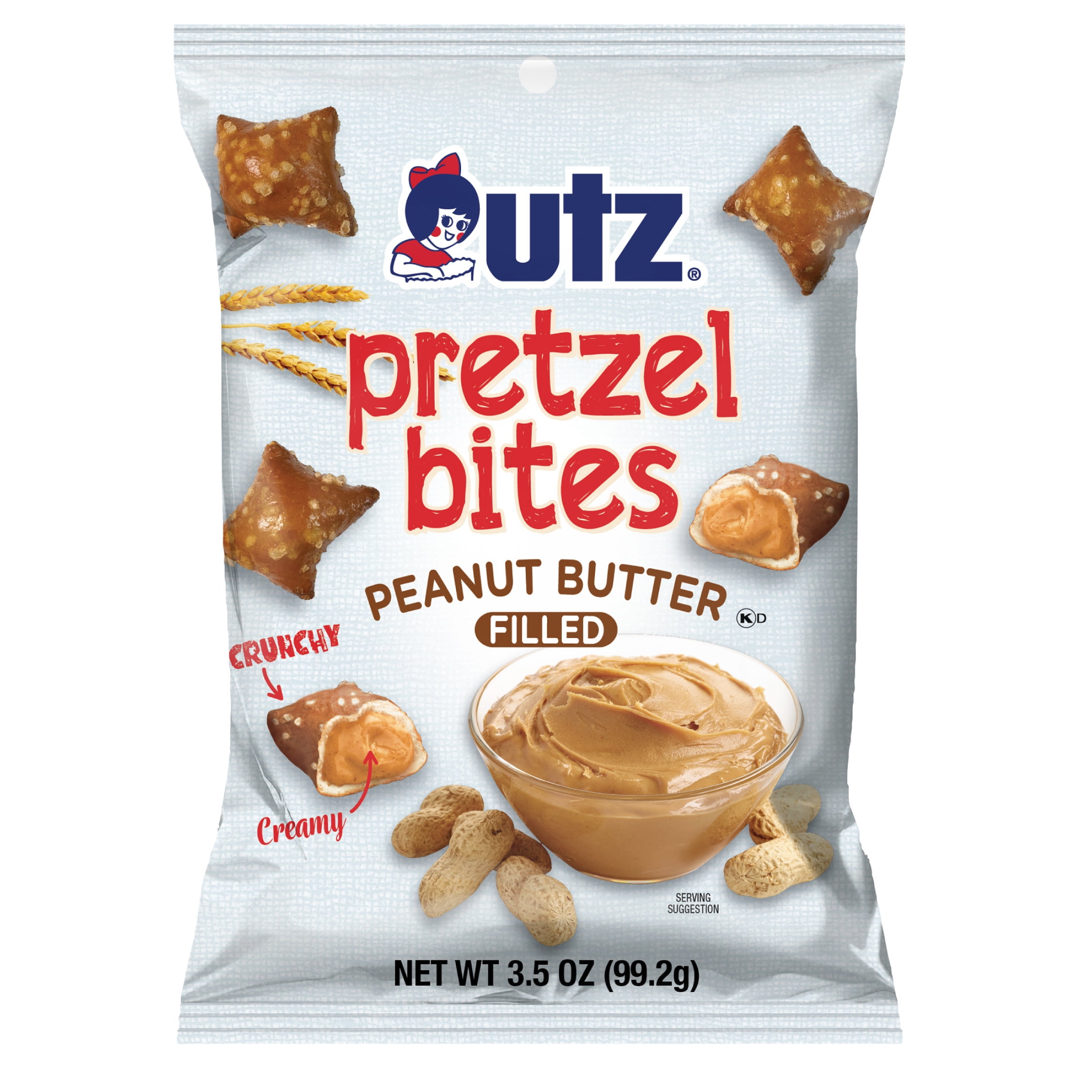Utz Peanut Butter Filled Pretzel Bites, 3.5 oz Bag