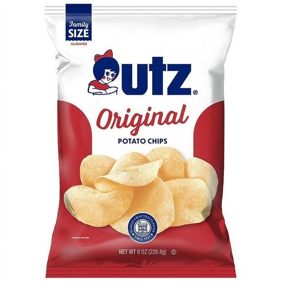 Utz Potato Chips Original 8.0 oz Pack of 2