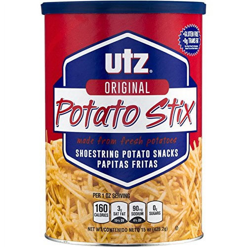 Utz Potato Stix, Original – 15 Oz. Canister – Shoestring Potato Sticks Made  from