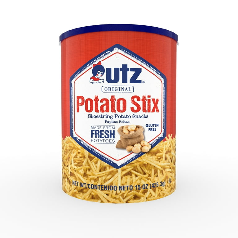 Utz Potato Stix Original 15 Oz. Canister Shoestring Potato Sticks Crunchy  Snack
