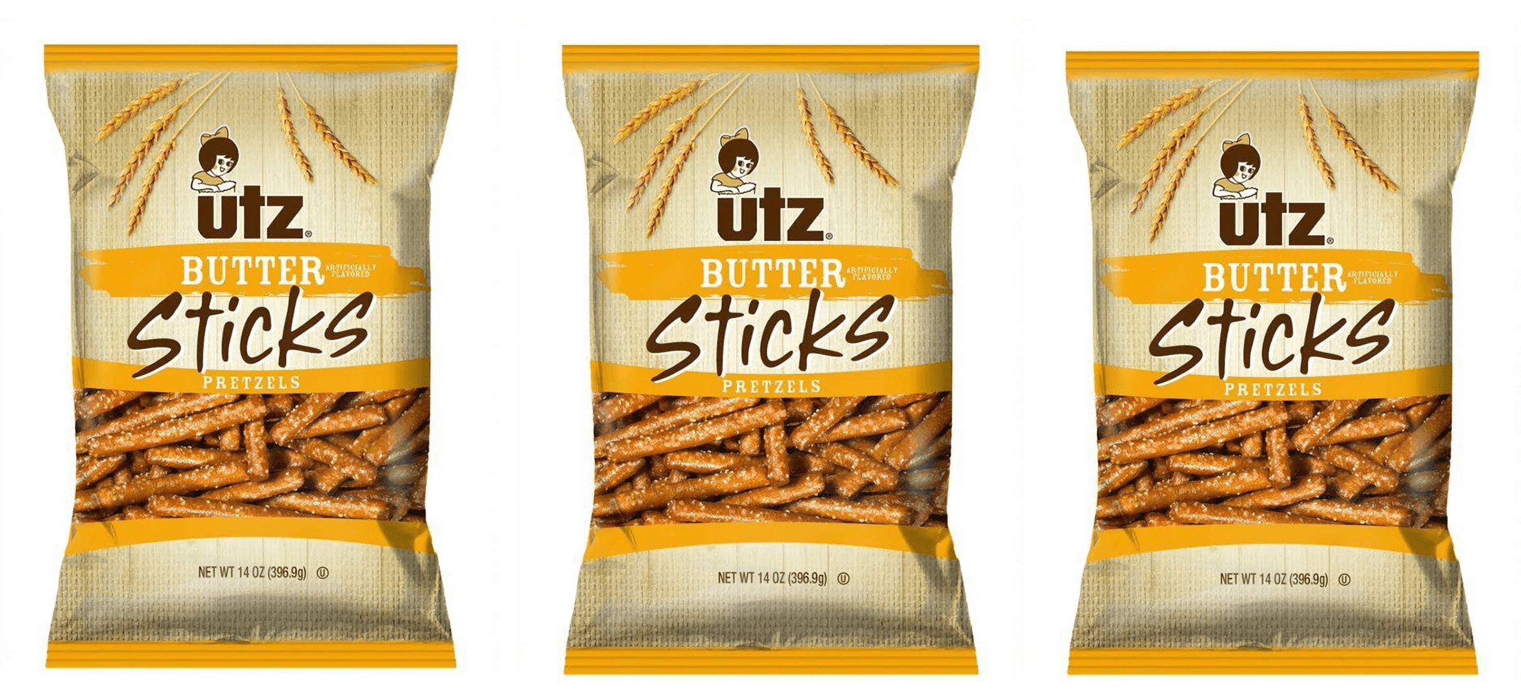 Utz Quality Foods Butter Sticks Pretzels, 3Pack 14 oz. (396.6g) Bags