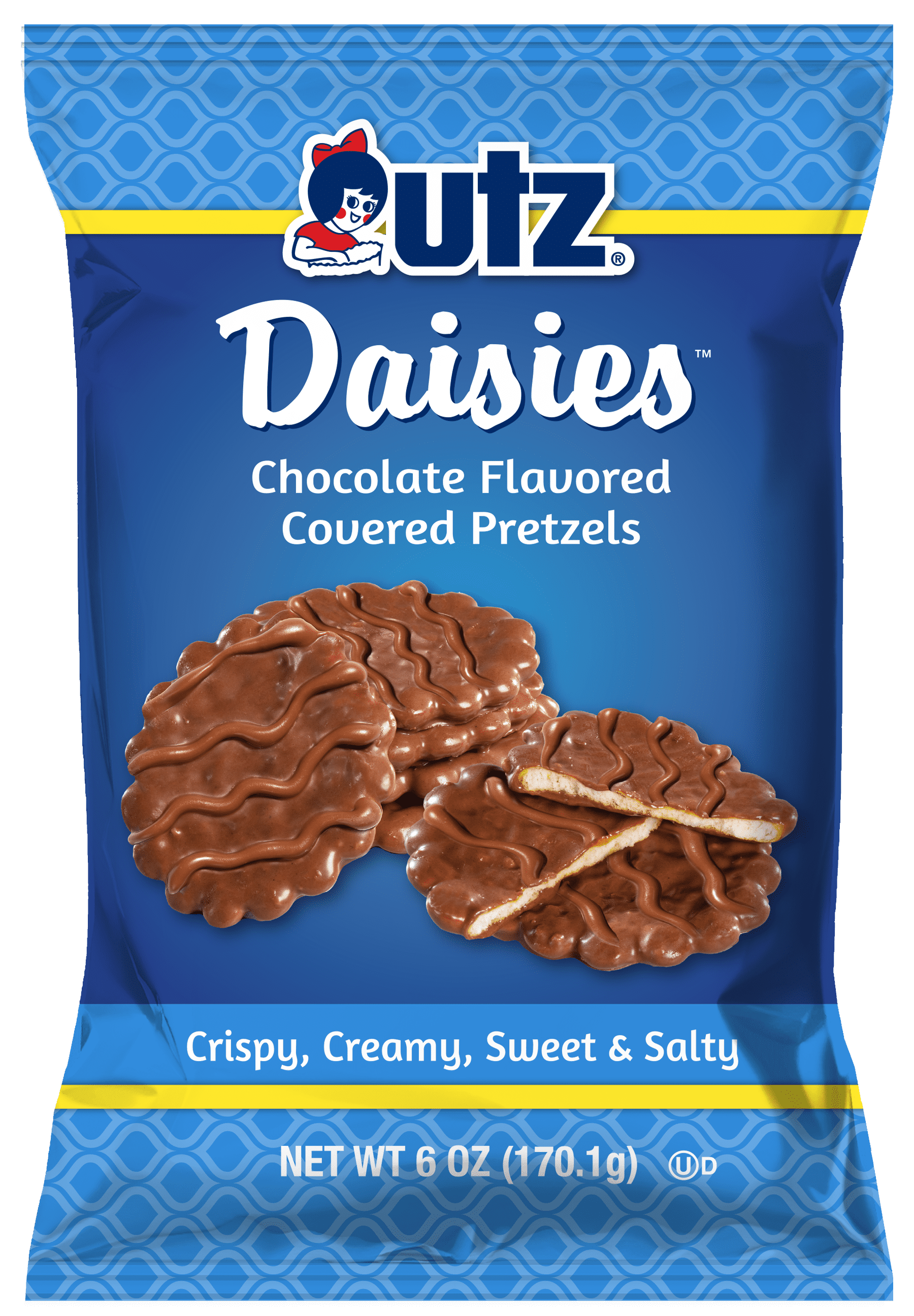 Utz Quality Foods Daisies Chocolate Covered Pretzels, 6 oz. (171.1g) Bags (4 Bags)