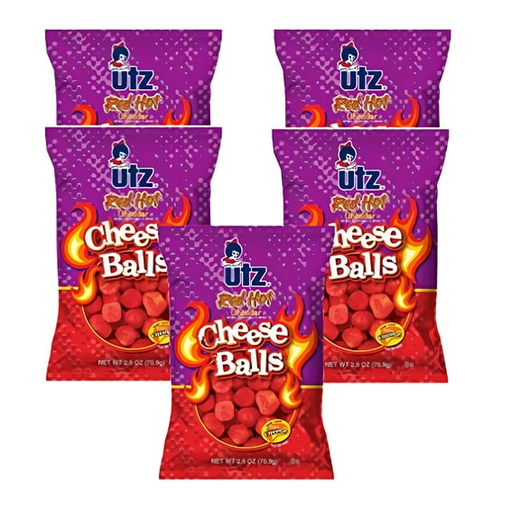 Utz Red Hot Cheese Balls | 2.5 oz | Pack of 5