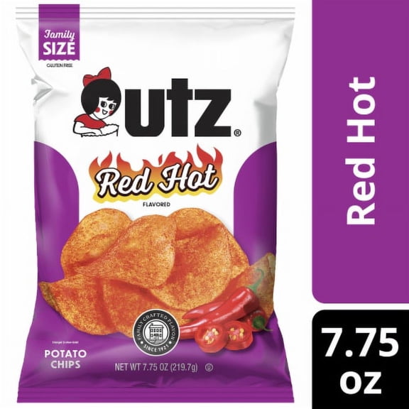 Utz Red Hot Potato Chips Family Size - 7.75 oz