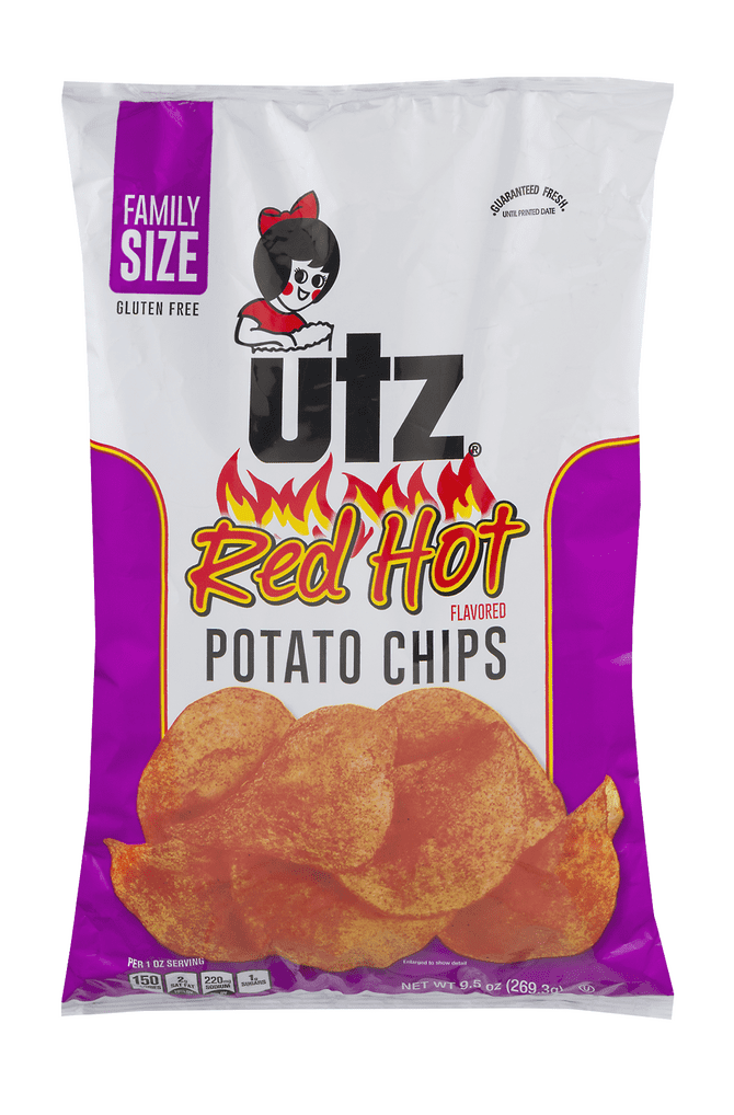 Utz Red Hot Potato Chips Family Size