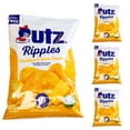 thumbnail image 1 of Utz Ripples Cheddar and Sour Cream Potato Chips - Cheesy Sour Cream Natural Flavors - 4, 2.75oz bags, 1 of 4